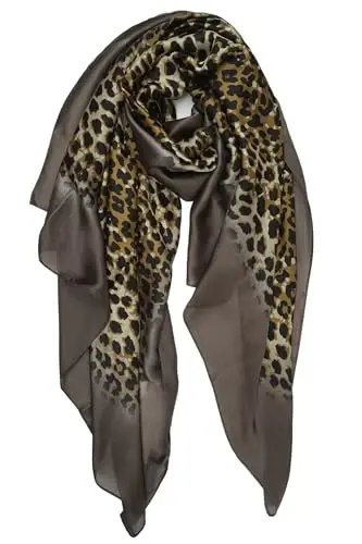 YOUR SMILE Large Mulberry Silk Feeling Long Stain Scarf Lightweight Sunscreen Shawls Wraps for Women - 1