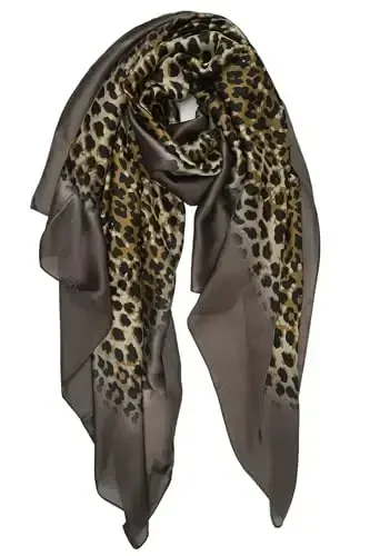 YOUR SMILE Large Mulberry Silk Feeling Long Stain Scarf Lightweight Sunscreen Shawls Wraps for Women - 1