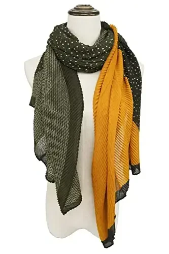 YOUR SMILE Ladies/Women's Lightweight Floral Print/Solid Color mixture Shawl Scarf For Spring Summer season - YOUR (1)