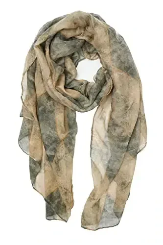 YOUR SMILE Ladies/Women's Lightweight Floral Print/Solid Color mixture Shawl Scarf For Spring Summer season 