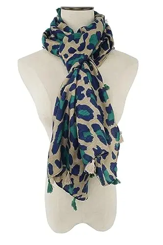 YOUR SMILE Large Boho Scarf for Women Lightweight Floral Printed Scarves Fall Winter Fashion Fringed Shawl wraps - 2