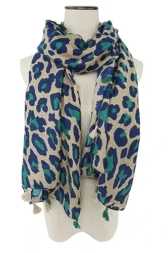 YOUR SMILE Large Boho Scarf for Women Lightweight Floral Printed Scarves Fall Winter Fashion Fringed Shawl wraps - 3