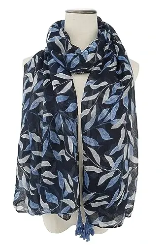 YOUR SMILE Large Boho Scarf for Women Lightweight Floral Printed Scarves Fall Winter Fashion Fringed Shawl wraps - 2