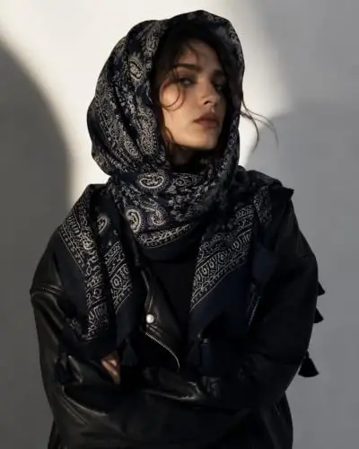 YOUR SMILE Large Boho Scarf for Women Lightweight Floral Printed Scarves Fall Winter Fashion Fringed Shawl wraps - YOUR (1)