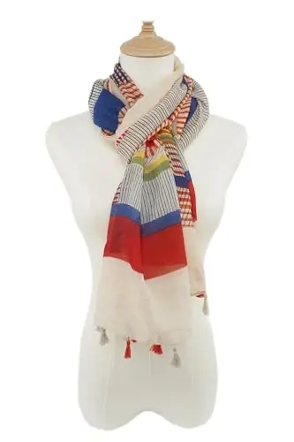 YOUR SMILE Large Boho Scarf for Women Lightweight Floral Printed Scarves Fall Winter Fashion Fringed Shawl wraps - 3