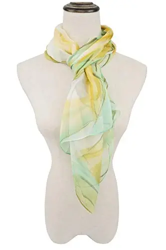 YOUR SMILE Ladies/Women's Lightweight Floral Print/Solid Color mixture Shawl Scarf For Spring Summer season - 3