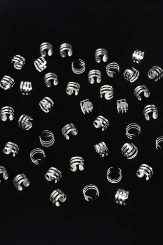 Gümüş Bohema Saç Küpe Seti 6 Adet-model19 - 2