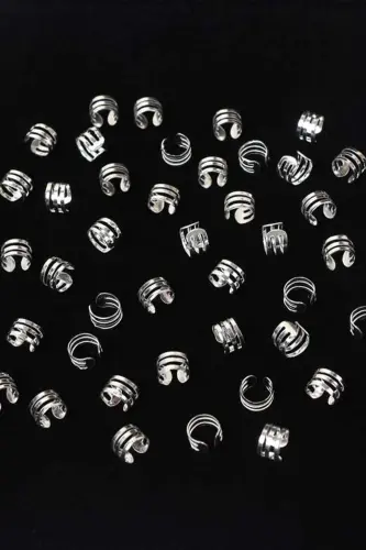 Gümüş Bohema Saç Küpe Seti 6 Adet-model19 - BAHELS (1)