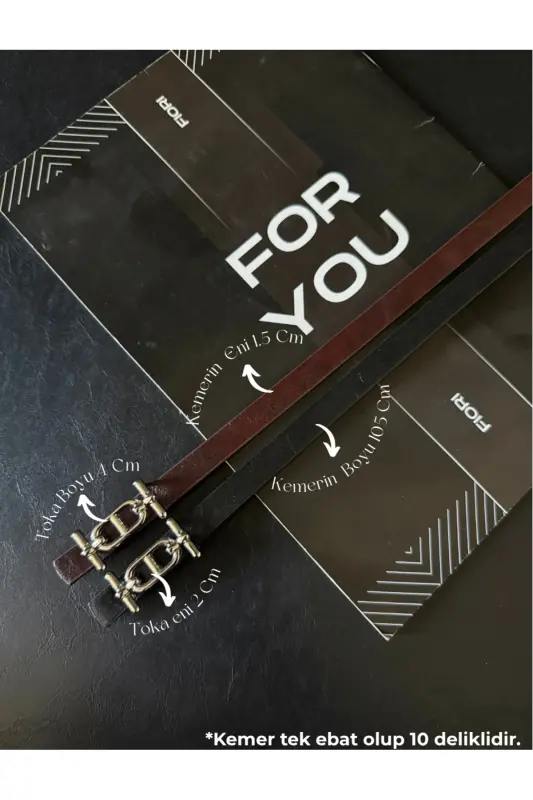 Gümüş Tokalı Ince Kadın Kemer, Pantolon Kemeri, Gömlek Kemeri, Ceket Kemeri - Siyah-Bordo-Silver - 1