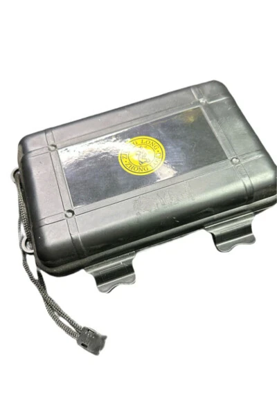 Gun-Shaped Windproof Lighter Black Steel Refillable Boxed - 12