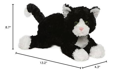 GUND Sebastian Tuxedo Kitten Plush O'yinchoq, 1 Yosh va Undan Katta Yoshdagilar Uchun Premium Mushuk To'ldirilgan Hayvon, Qora/Oq, 14