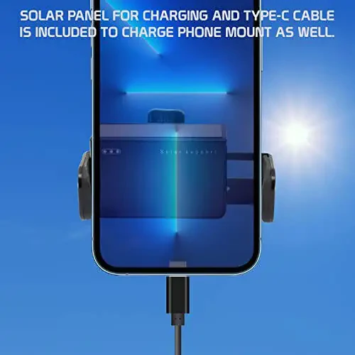 Cellet Solar Powered Car Phone Mount for Air Vent – Auto Touch Release & Lock Cradle, 360° Rotation, USB-C Powered (No Phone Charging) – Compatible with iPhone, Samsung, Pixel, Motorola - 5