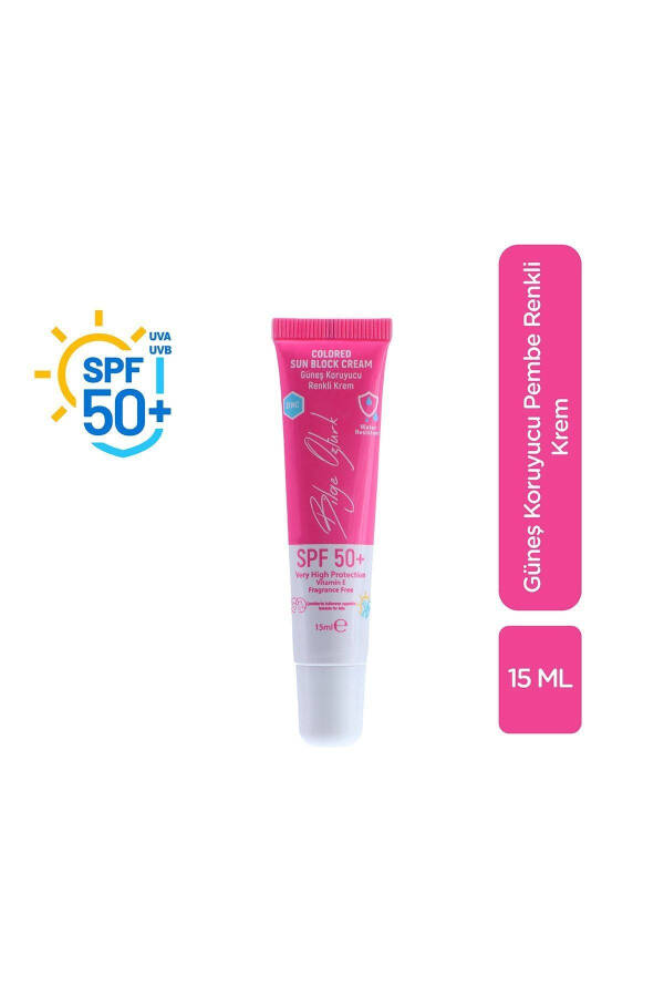 Güneş Koruyucu Renkli Krem 50+ SPF Pembe - 1