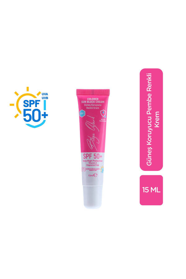 Güneş Koruyucu Renkli Krem 50+ SPF Pembe - 3