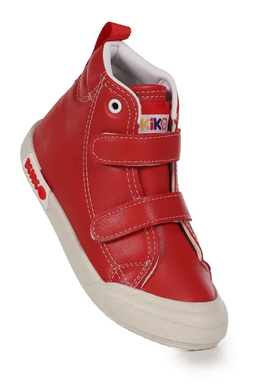 Günlük Cırtlı Kız Bebek Bot Ayakkabı-Kırmızı - KIKO KIDS
