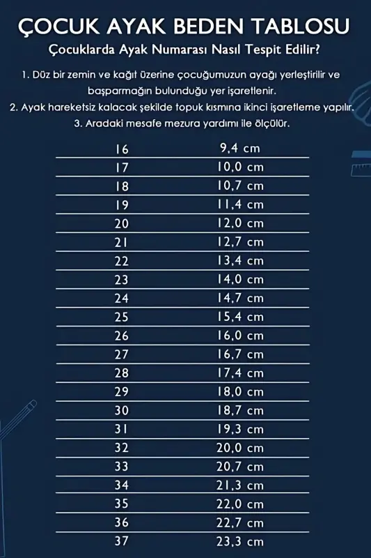 Günlük Kullanım Çocuk Ayakkabı/sneaker-Beyaz Siyah - 5