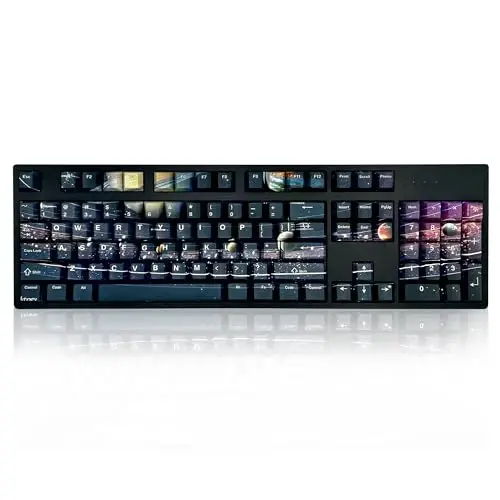 GUNMJO PBT Dye-Sublimation Cherry Blossom Keycaps for Gaming Keyboard with Cherry MX Switches Mechanical Keyboard, OEM Profile 61/87/Full 104 Keys US Layout 