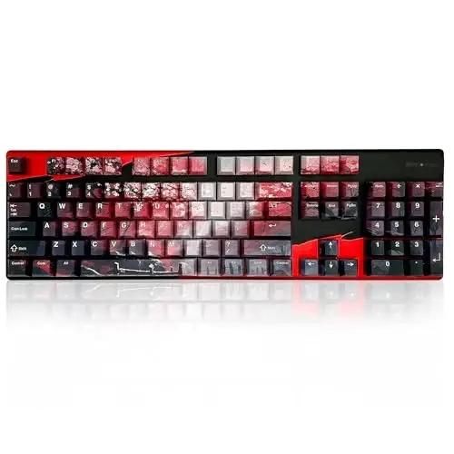 GUNMJO PBT Dye-Sublimation Cherry Blossom Keycaps for Gaming Keyboard with Cherry MX Switches Mechanical Keyboard, OEM Profile 61/87/Full 104 Keys US Layout - GUNMJO