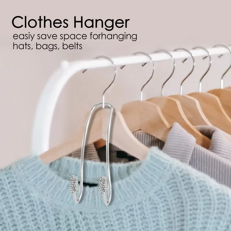 Guoord 【2024 Upgraded】 Car Headrest Hooks Decorations, 2 Pcs Bling Purse Hook Hangers, Auto Hooks Car Hangers and Durable Backseat Holder, Storage Universal for SUV Truck Vehicle (Citrine) - 4