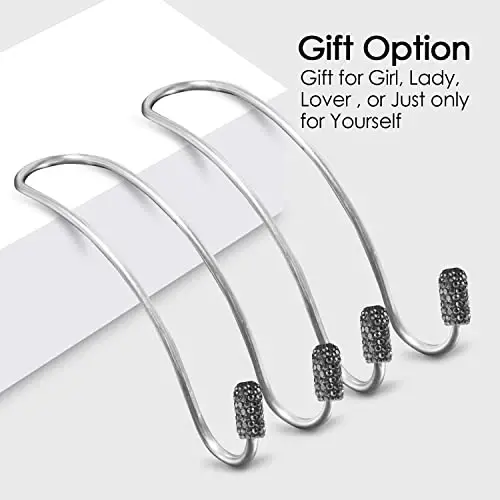 Guoord Stainless Steel Glam Car Organizer, 2 Pack Heavy-Duty Headrest Hooks, 40 lbs Capacity, Universal for SUV Truck Vehicle - 5
