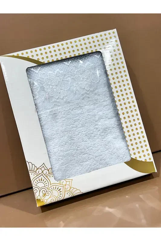 Güpürli Sovg'a Sepi uchun 50x90 Paxtalik Qo'l Yuz Sochig'i-KREM - AYHANHOME