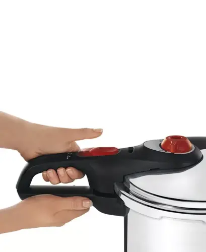 Secure Aluminum 6-Qt. Stovetop Pressure Cooker - Silver - 4