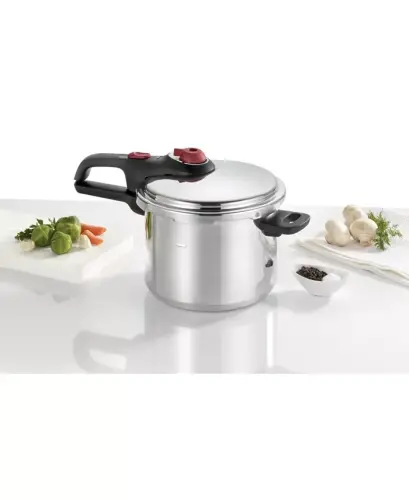 Güvenli Alüminyum 6-Qt. Ocak Üstü Düdüklü Tencere-Gümüş - 5