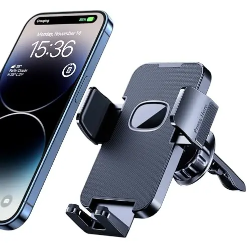 GUWEZ Car Phone Holder - Upgrade Clip Never Fall Air Vent Mount for iPhone Android Smartphone - GUWEZ