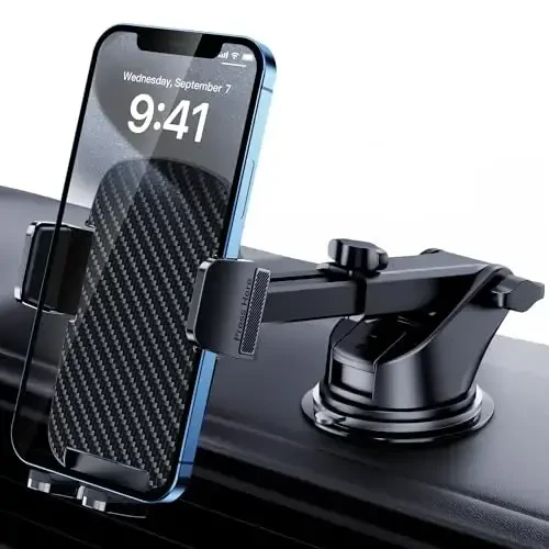 GUWEZ Avtomobil uchun telefon ushlagichlari Avtomobil uchun telefon stendi Avtomobil telefonlari uchun o'rnatish [Super Barqaror] Avtomobil asboblar paneli лобовое стекло iPhone Smartphone Universal uchun uyali aloqa o'rnatish - 1
