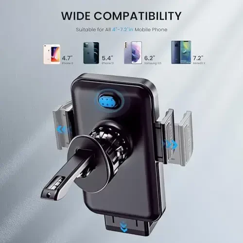 GUWEZ Car Phone Holder - Upgrade Clip Never Fall Air Vent Mount for iPhone Android Smartphone - 3