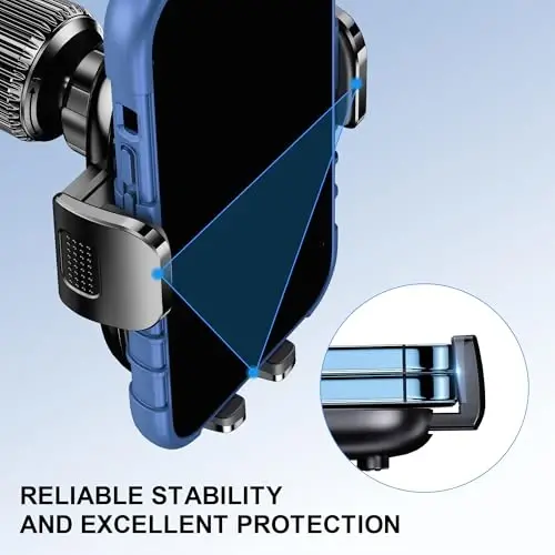 GUWEZ Phone Holder Car Mount for iPhone [Powerful Suction] Phone Mount for Car Dashboard Windshield Air Vent Universal Accessories [Thick Cases Friendly] Automobile Phone Holder Fit iPhone Smartphone - 4