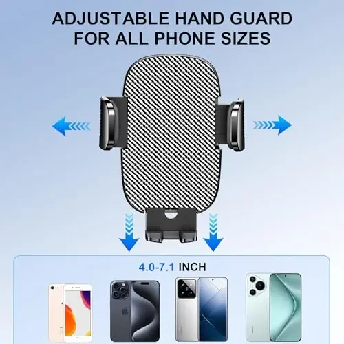 GUWEZ Phone Holder Car Mount for iPhone [Powerful Suction] Phone Mount for Car Dashboard Windshield Air Vent Universal Accessories [Thick Cases Friendly] Automobile Phone Holder Fit iPhone Smartphone - 5