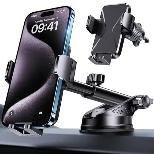 GUWEZ Universal Car Vent Phone Mount: 360° Swivel Holder for Smartphones, Secure Hands-Free Cradle for Easy Navigation & Calls - GUWEZ