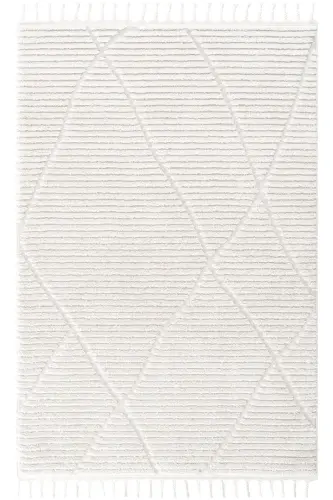 Pretty Antrasit Yıkanabilir Kabartmalı Yumoş Bubble Halı Kaymaz Suni Kürk Tavşan Post Peluş Halı-Krem 7 