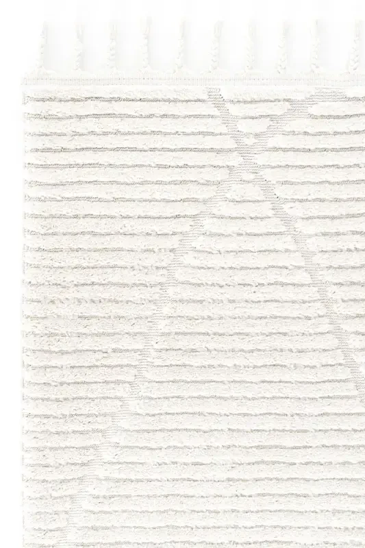 Pretty Antrasit Yıkanabilir Kabartmalı Yumoş Bubble Halı Kaymaz Suni Kürk Tavşan Post Peluş Halı-Krem 7 - 2