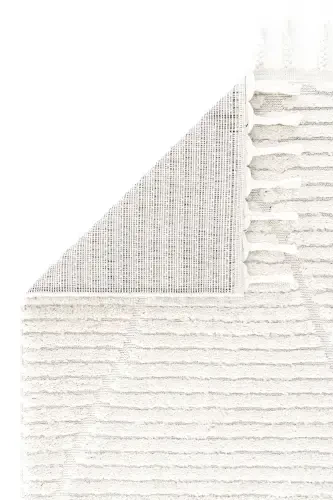 Pretty Antrasit Yıkanabilir Kabartmalı Yumoş Bubble Halı Kaymaz Suni Kürk Tavşan Post Peluş Halı-Krem 7 - 3