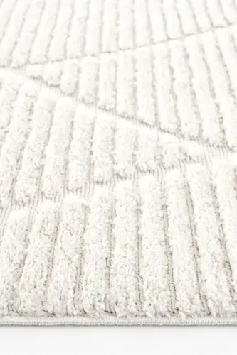 Pretty Antrasit Yıkanabilir Kabartmalı Yumoş Bubble Halı Kaymaz Suni Kürk Tavşan Post Peluş Halı-Krem 7 - 5