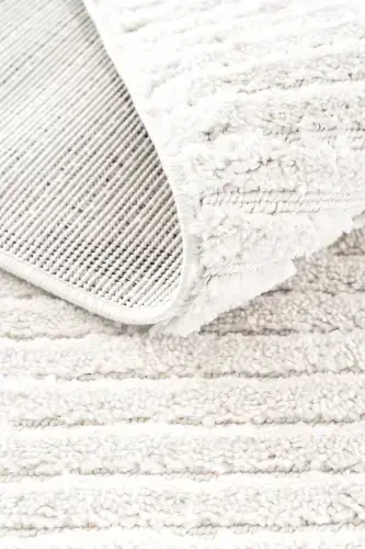 Pretty Antrasit Yıkanabilir Kabartmalı Yumoş Bubble Halı Kaymaz Suni Kürk Tavşan Post Peluş Halı-Krem 7 - 6