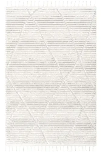 Pretty Antrasit Yıkanabilir Kabartmalı Yumoş Bubble Halı Kaymaz Suni Kürk Tavşan Post Peluş Halı-Krem 7 - 7