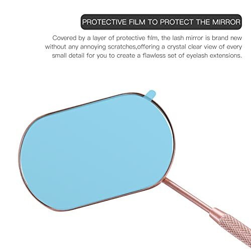 Pretty memory Lash Mirror, 2.2Inches Stainless Steel Makeup Eyelash Mirror, Eyelash Extensions Accessories Supplies, Lash Tech Must Haves (Rose Gold) - 6