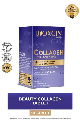Beauty Collagen Tablet 30 Adet Tip 1 & Tip 3 Hidrolize Kolajen (Keratin, Hyalüronik Asit, Çinko) - 1