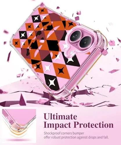 GVIEWIN for iPhone 16 Case Floral, with Screen Protector&Camera Lens Protector, [Non Yellowing] Soft Shockproof Clear Phone Protective Cover for Women, Flower Pattern Design 6.1