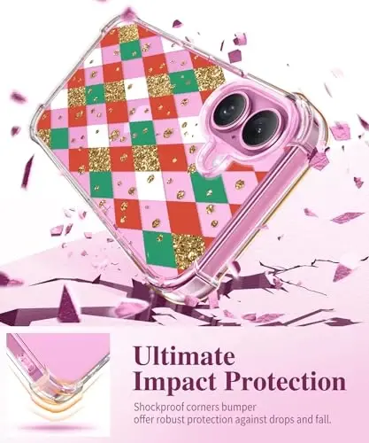 GVIEWIN for iPhone 16 Plus Case Floral, with Screen Protector&Camera Lens Protector, [Non Yellowing]Soft Shockproof Clear Phone Protective Cover for Women,Flower Pattern Design 6.7