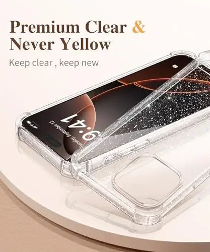 GVIEWIN for iPhone 16 Pro Max Case Floral, Screen Protector& Lens Protector | Non Yellowing, Soft Shockproof Clear Phone Protective Cover for Women, Flower Pattern Design 6.9