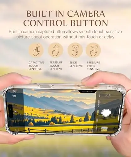 GVIEWIN for iPhone 16 Pro Max Case Floral, with Screen Protector&Camera Lens Protector,[Non Yellowing] Magnetic Shockproof Clear Phone Protective Cover for Women,Flower Pattern 6.9