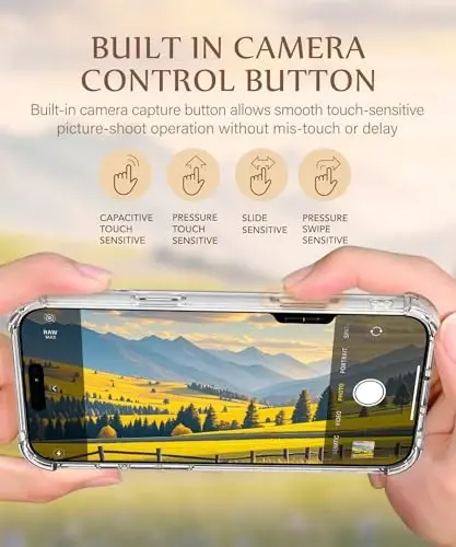 GVIEWIN for iPhone 16 Pro Max Case Floral, with Screen Protector&Camera Lens Protector,[Non Yellowing] Magnetic Shockproof Clear Phone Protective Cover for Women,Flower Pattern 6.9