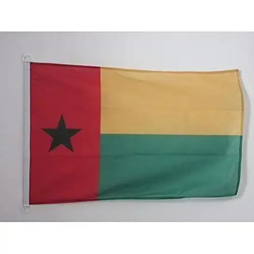 Gvineya-Bisau dengiz bayrog'i 18'' x 12'' - Bisau-Gvineya bayroqlari 30 x 45 sm. - Qayiq uchun banner 12x18 dyuym - AZ FLAG - 1