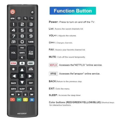 Universal for LG-TV-Remote-Control-Replacement, for All LG Smart TVs | AKB75095307 - 4