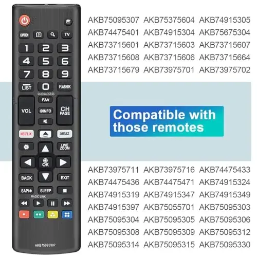Universal for LG-TV-Remote-Control-Replacement, for All LG Smart TVs | AKB75095307 - 5