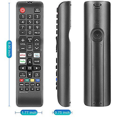 Gvirtue BN59-01315A Remote Control Replacement for Samsung-Smart-TV-Remote All Samsung LED QLED LCD 6/7/8/9 Series 4K UHD HDTV HDR Flat Curved Smart TV, with Netflix, Prime Video and Hulu Button - 7